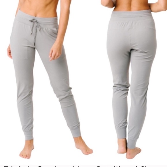 Gray Women's Jogger Pants Gray NWT heathered ascend bottom medium new drawstring - Picture 3 of 6